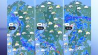 Sääkartat sunnuntaista tiistaihin.