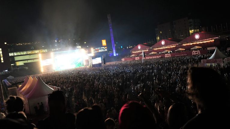 Blockfestiä 50 Centin keikan aikana. 