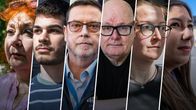 Kuvassa muokattu vierekkäin henkilöt Laila Takolander, Kornél Salamon, Daniel Weintraub, Ruben Stiller, Mercédesz Czimbalmos ja Siiri Levi.
