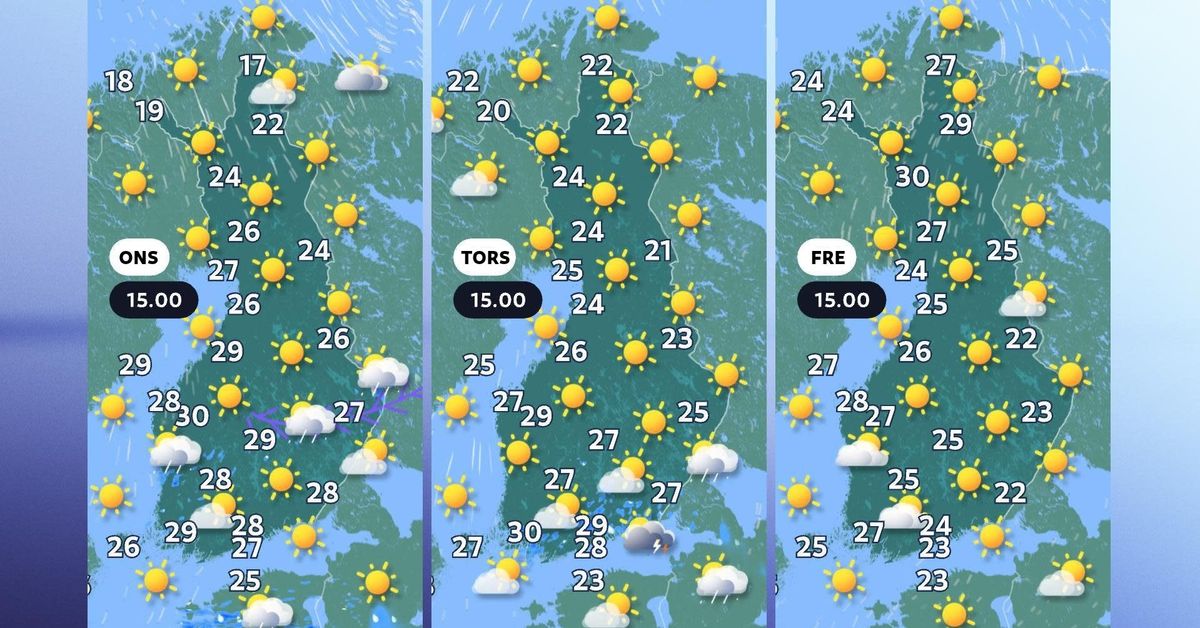 Fortsatt soligt och hett | Inrikes | Svenska Yle