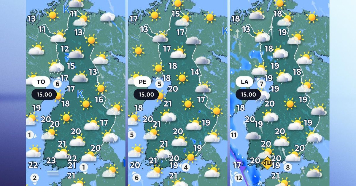 Summer weather continues — wind and rain ahead