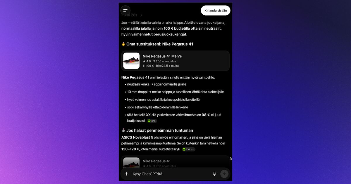Luulitko, että tekoälyn suosituksiin tavaroista ja palveluista voi luottaa? Firmat vaikuttavat suosituksiin nyt rahalla