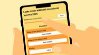 Kuva laskurista: Laske miten eläkkeet muuttuvat vuonna 2025.