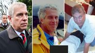 Kovakombo jossa nuori Prinssi Andrew sekä hän vanhana ja Jeffrey Epstein.