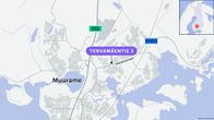 Kartta näyttää Tervamäentie 3 sijainnin Muuramessa.