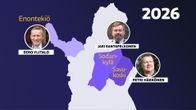 Lapin kunnanjohtajia kartalla, jossa näkyy Savukoski, Sodankylä ja Enontekiö.