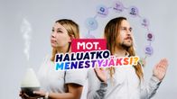 Toimittajat Meeri Niinistö ja Eero Mäntymaa. Päällä teksti MOT: Haluatko menestyjäksi.