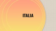 Italian kielen ainesivu. Musta fontti oranssilla taustalla.