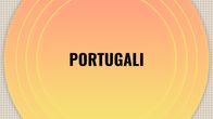 Portugalin kielen ainesivu. Musta fontti oranssilla taustalla.