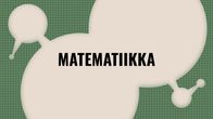 Matematiikan ainesivu. Musta fontti vaalealla taustalla.