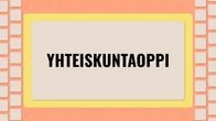 Yhteiskuntaopin ainesivu. Musta fontti vaalealla taustalla.