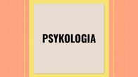 Psykologian ainesivu. Musta fontti vaalealla taustalla.