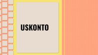 Uskonnon ainesivu. Musta fontti vaalealla taustalla.