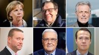 Ett collage med Anna-Maja Henriksson, Christoffer Taxell, Jan-Erik Enestam, Stefan Wallin, Ole Norrback och Carl Haglund.