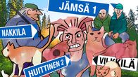 Kuvituskuva sanontojen alkuperistä. 