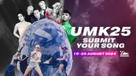 A picture about submitting one's song to UMK25. The application must be sent 19 to 25 August 2024.