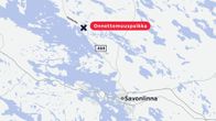 Kartta näyttää liikenneonnettomuuden kohdan Savonlinnassa.
