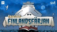 RopeLIVE: Finlandsfärjan -tunnus: taustalla laiva merellä, edessä haamu. 
