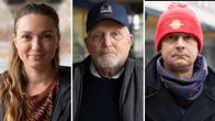 Kuvassa näkyy henkilöitä, joista yksi on pukeutunut tummansiniseen lippalakkiin, ja toinen punaiseen pipoon ja huiviin. Koostekuva.