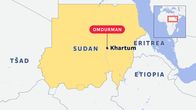Sudanin kartta, jossa pääkaupunki Khartum ja sen vieressä oleva Omdurman.