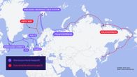 Karttaan kuvattuna arktisen alueen merikaapeleita.