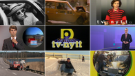 Bildkollage på bilder av inslag från olika tv-nyttsändningar.