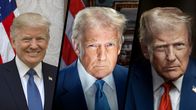 Kolme Yhdysvaltain presidentin Donald Trumpin virallista kuvaa: vuodelta 2017, tammikuulta 2025 ja kesäkuulta 2025.