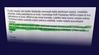 Revinnäinen HUS:n ylilääkärin uhkailevasta sähköpostista.