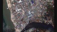 Satelliittikuva näyttää hurrikaanituhoja Jamaikalla.