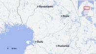 Kartta, josta ilmenee Posion ja Puolangan sijainti.