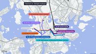Kartta itsenäisyyspäivän kulkueista Helsingin keskustassa vuonna 2025.
