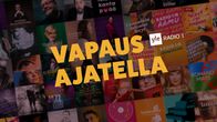 Yle Radio 1:n ohjelmakuvia. Päällä teksti Vapaus ajatella.