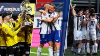 Bildcollage med spelare från KuPS, HJK och VPS.