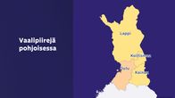 Pohjoisen vaalipiirit: Kainuu, Koillismaa, Oulu ja lappi.