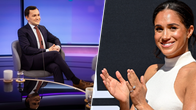 Two separate photos featuring Wille Rydman and Meghan.