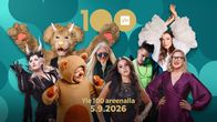 Yle 100 areenalla -tapahtuman esiintyjiä: BUU-klumpen, Nalle, Noora Louhimo, Marko Hietala, Mirella, Käärijä, Jenni Vartiainen, Katja Ståhl.