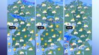 Tiistain ja keskiviikon sääkartat.