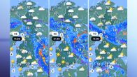 Weather forecast map for Wednesday and Thursday.