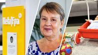 Kuvakombo, jossa on Kelan kyltti, Kelan johtaja Kirsi Varhila ja lasten leluja. 