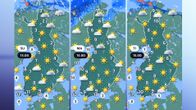 Lähipäivien sääennustekartat.