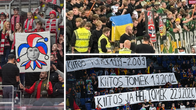 Kuvakombo kolmesta katsomolakanasta jääkiekon SM-liigassa.