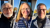 Risto Arkimies, Sanna Yli-Salomäki ja Harri Lehtimäki seisoo ulkona kirkkaassa auringonvalossa, taustalla näkyy rakennus ja puita.