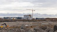 Pyhäjoen ydinvoimalan hallintorakennusta rakennetaan.