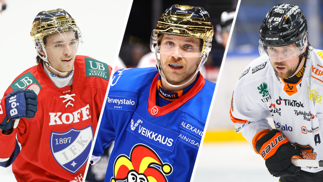 Daniel Mäkiaho, Emil Kuusla ja Robert Rooba yhteiskuvassa.