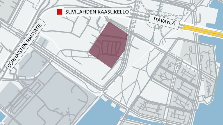 Suvilahden alueelle tulevan tapahtumakeskuksen paikka.