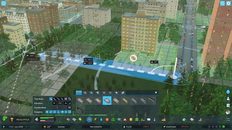 Ruutukaappaus Colossar Orderin pelistä Cities Skylines 2.