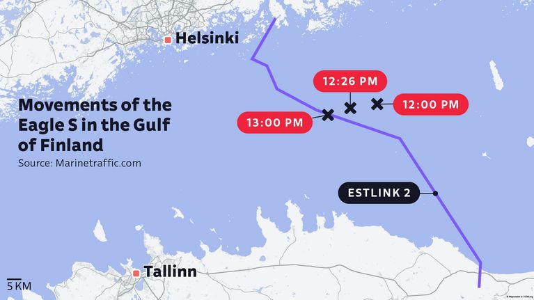 Maps reveal the path of the Eagle S on Christmas Day | Yle News | Yle