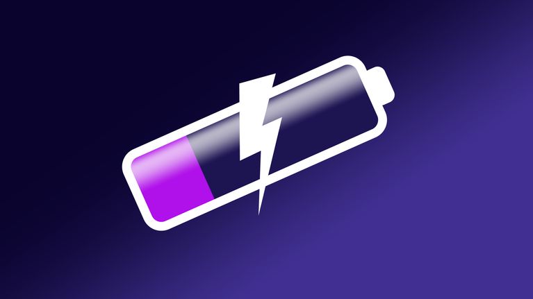 En grafik på ett batteri.