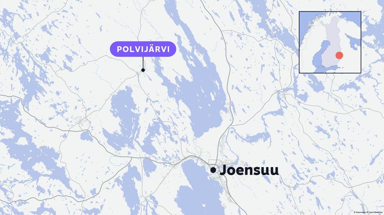 Polvijärvi kartalla. 