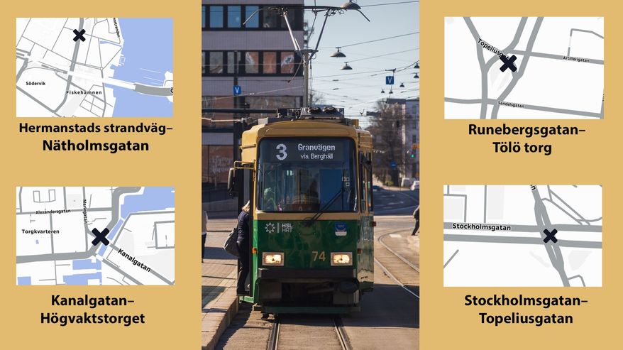 Spårvagn i Helsingfors.
